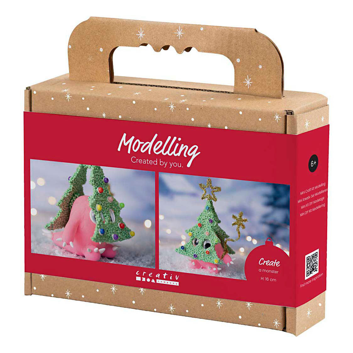Creativ company mini hobbyset boetseren kerstboommonster