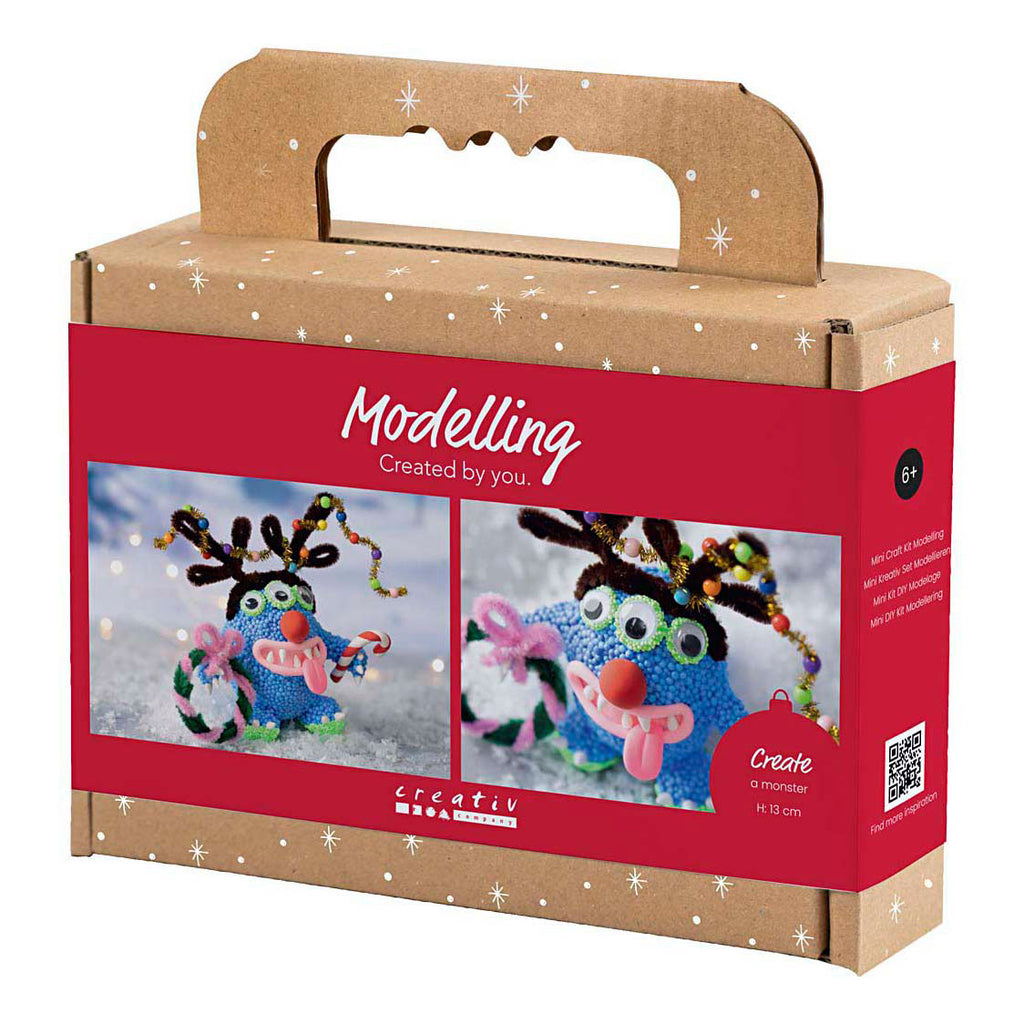Creativ Company Mini-Hobbyset zum Modellieren eines Rentiermonsters