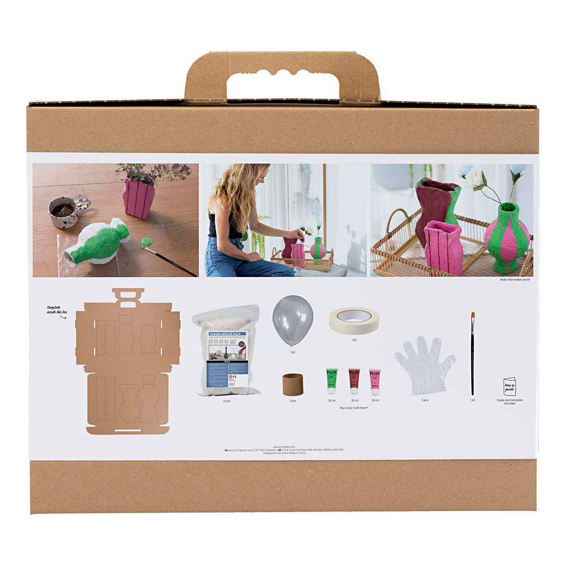 Creativ Company Maxi Hobby-Set zum Modellieren von Pappmaché-Vasen