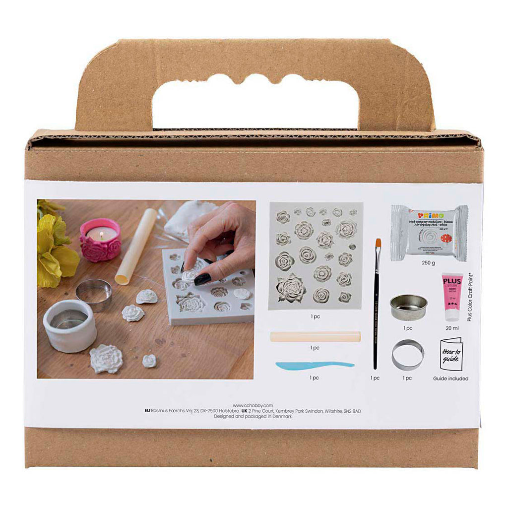 Creativ company mini hobbyset boetseren theelichthouders roze