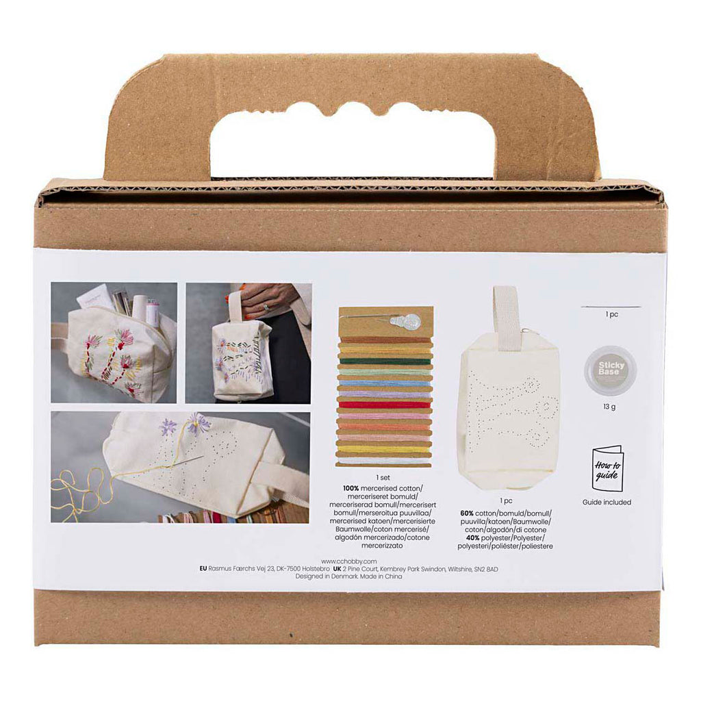 Creativ Company Mini-Hobbyset, Stick-Kosmetiktasche