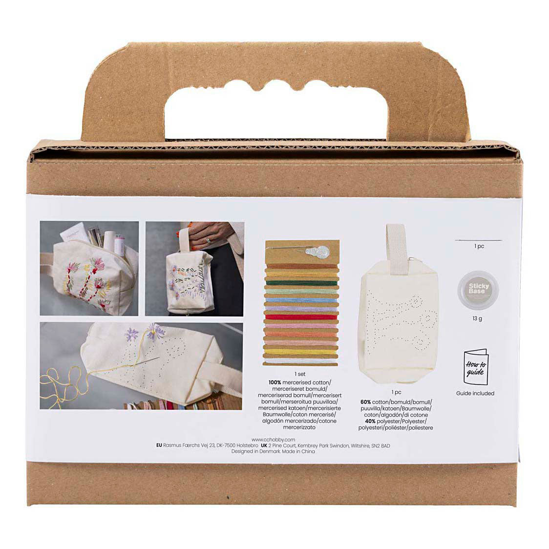 Creativ Company Mini-Hobbyset, Stick-Kosmetiktasche