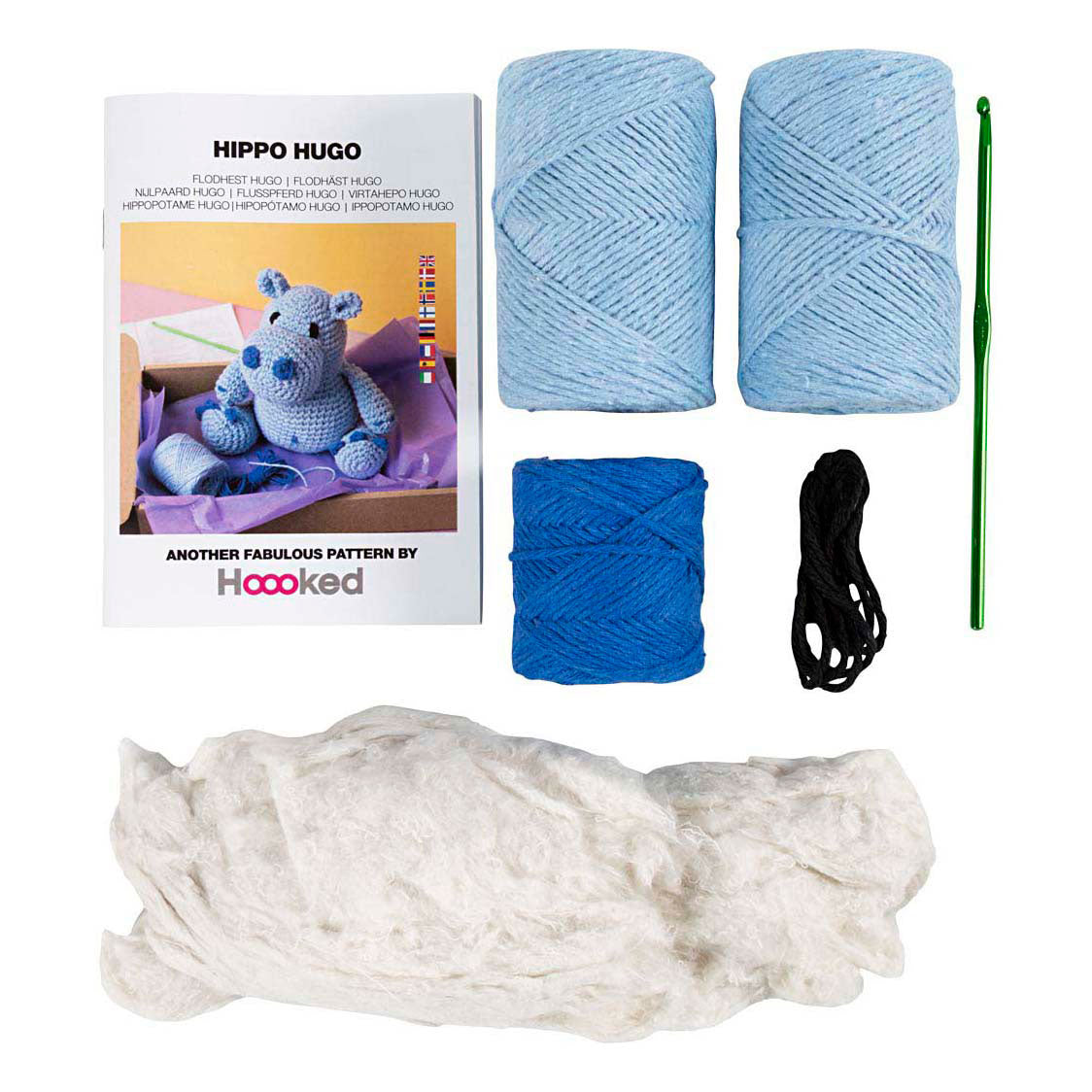 Creativ company http: www.cchobby.nl hobbyset-amigurumi-nijlpaard-blauw-lichtblauw-1-doos