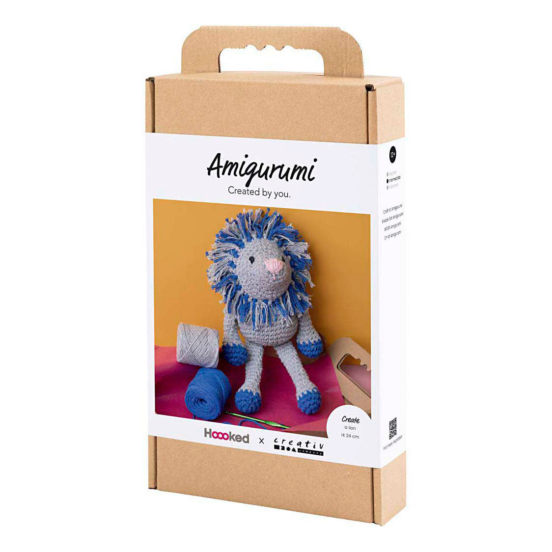 Creativ company http: www.cchobby.nl hobbyset-amigurumi-leeuw-marineblauw-lichtgrijs-1-doos