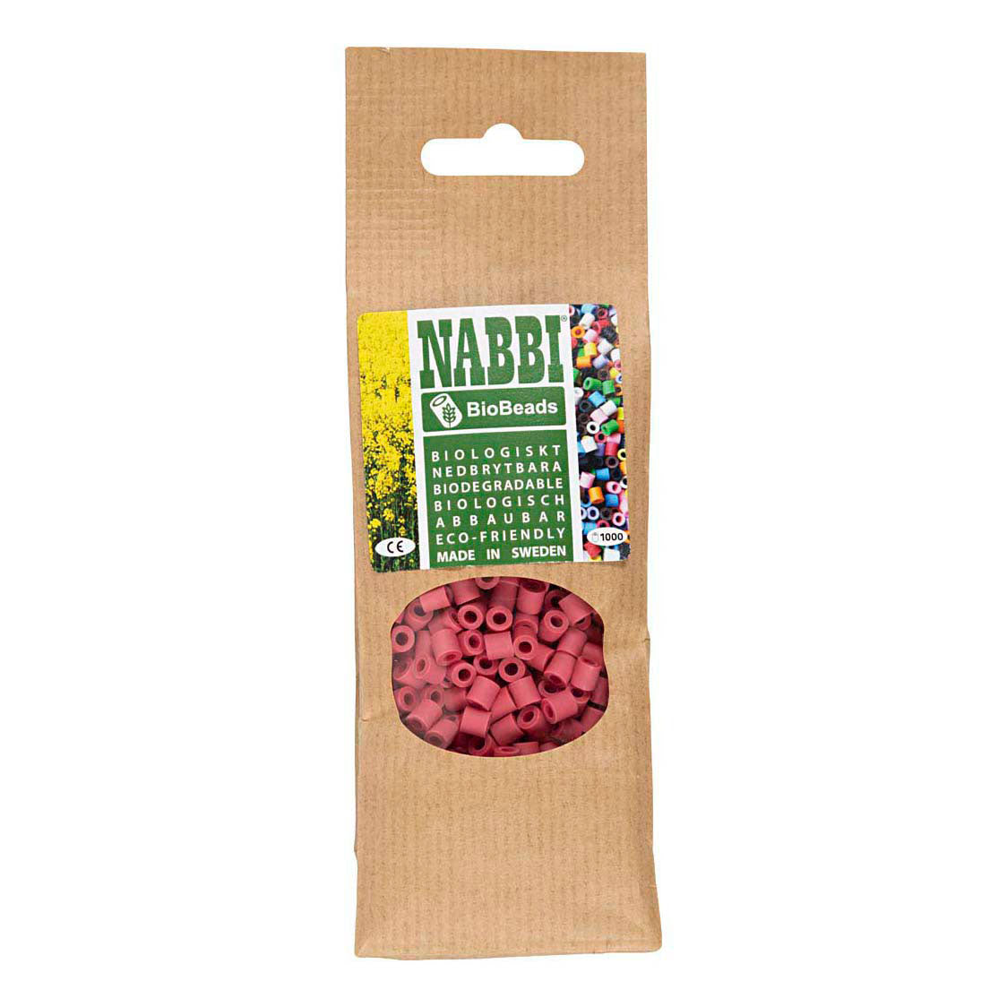 Creativ Company Nabbi Biobeads 5x5mm rot - 1000 Stück.