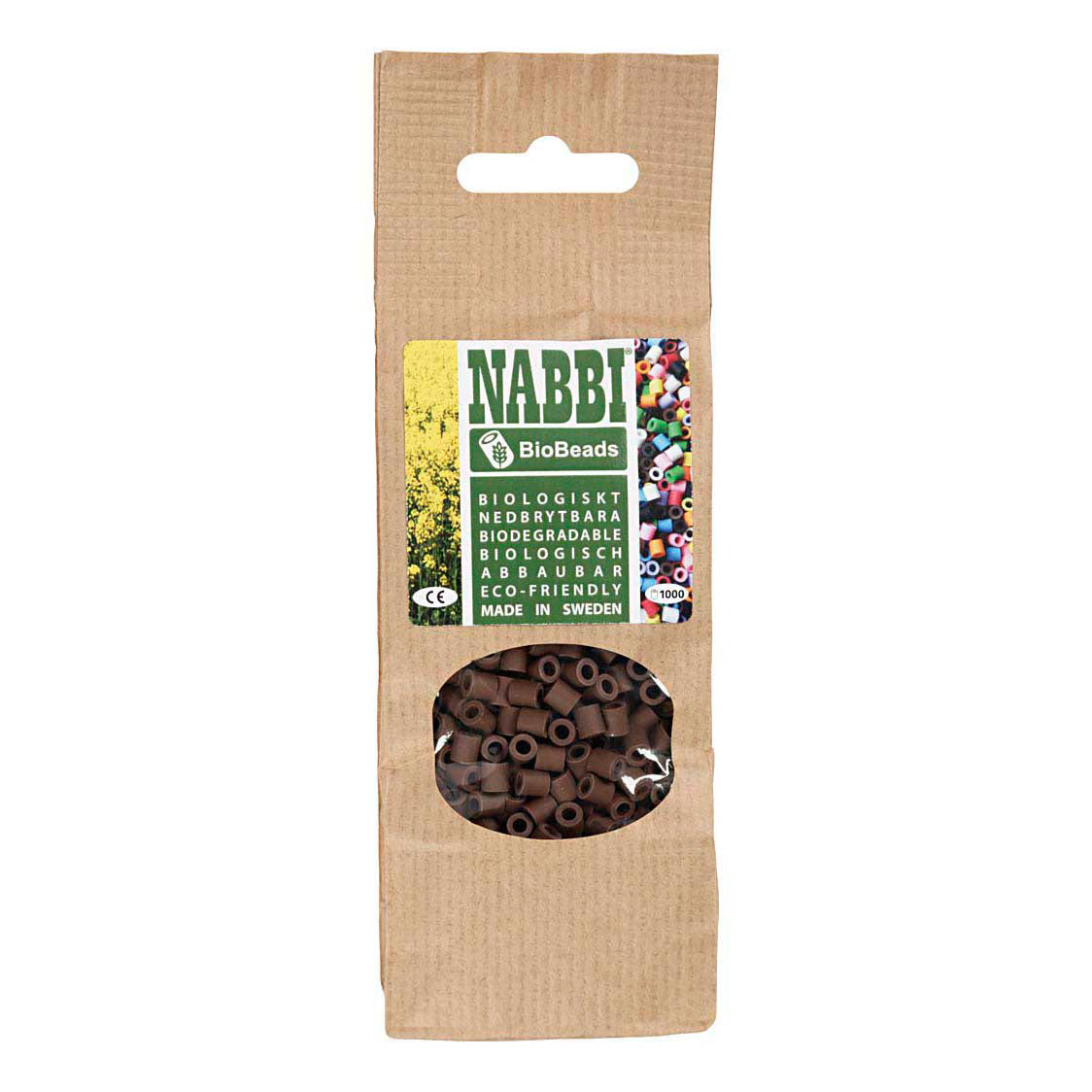 Creativ Company Nabbi Biobeads 5x5mm braun - 1000 Stück.