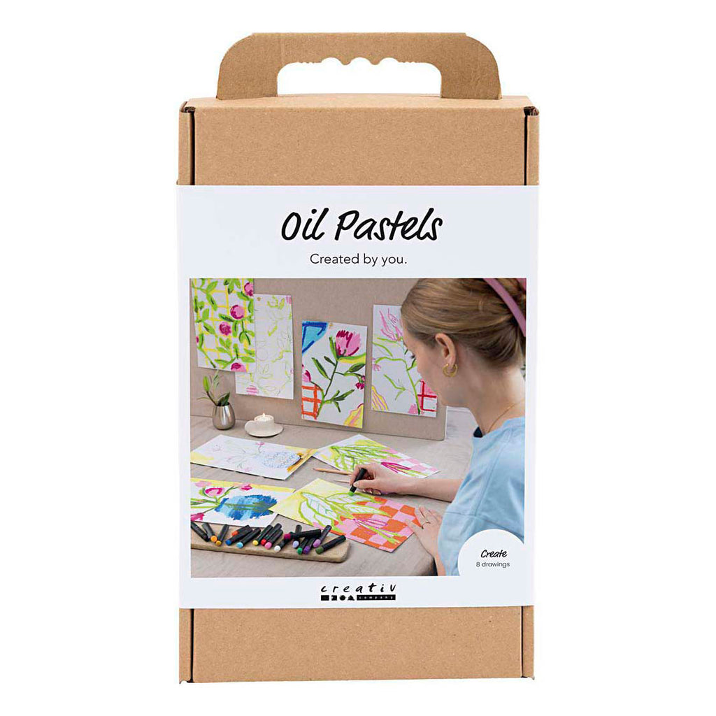 Creativ Company Hobbyset Ölpastellblumen in verschiedenen Farben