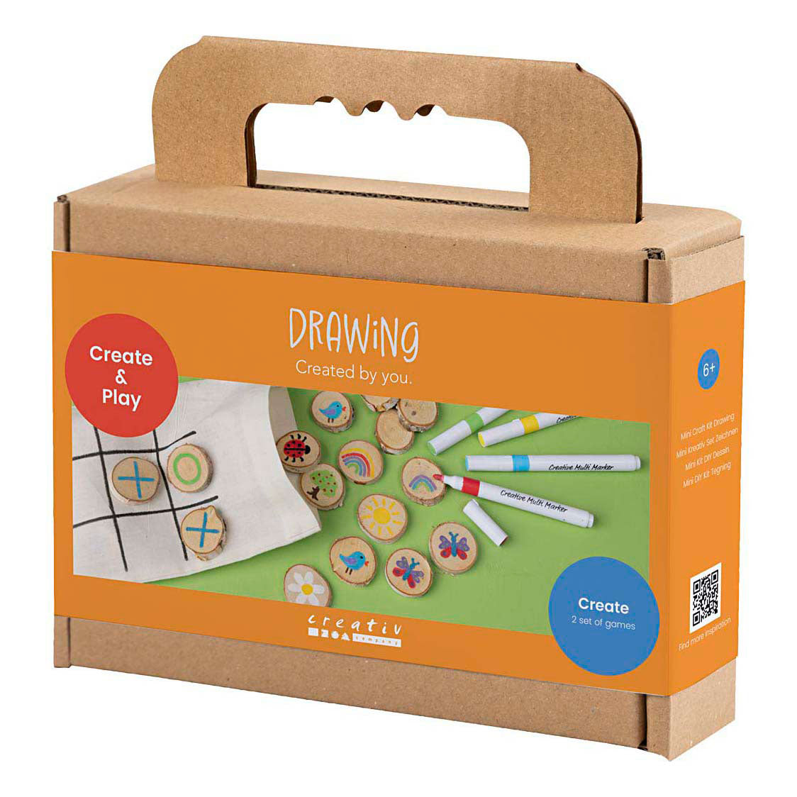 Creativ company http: www.cchobby.nl mini-hobbyset-tekenen-geheugenspel-en-drie-op-een-rij-diverse-kleuren-1-doos