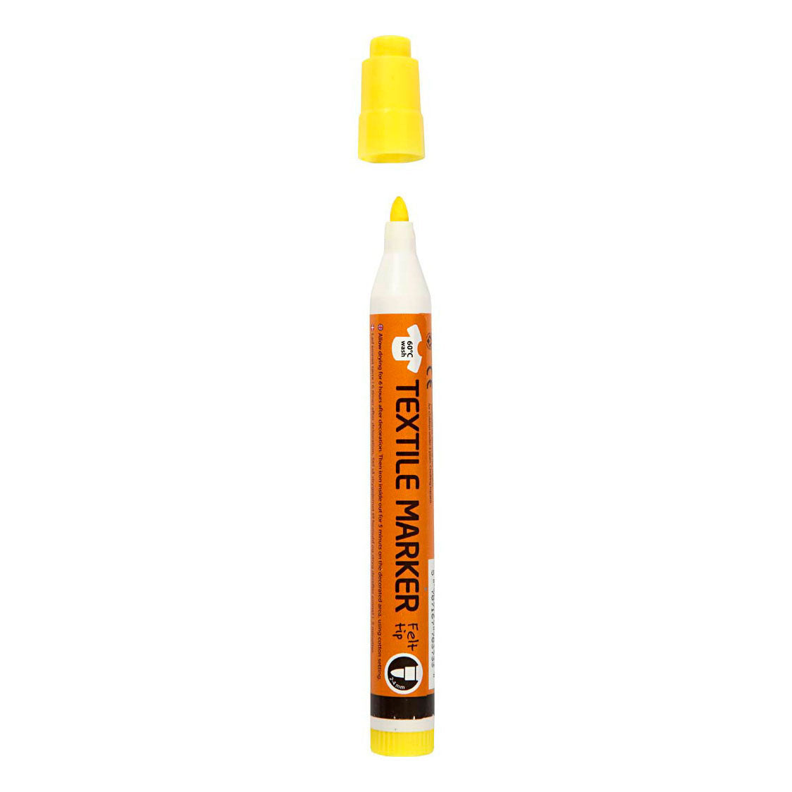 Creativ company textielstiften neon kleuren - lijndikte 2-4mm - 6st.