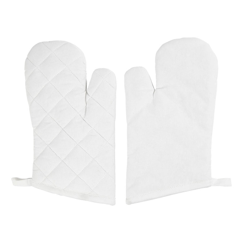 Creativ company ovenhandschoen wit 18x28xm - 2st.
