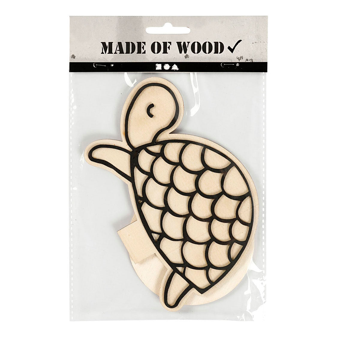Creativ company houten figuur om te decoreren schildpad - 10cm