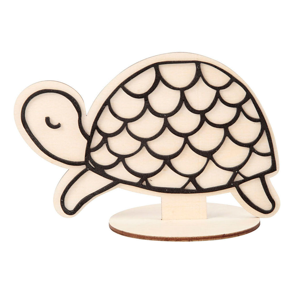 Creativ company houten figuur om te decoreren schildpad - 10cm