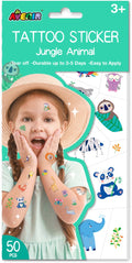Avenir tattoo stickers - jungle - 50 stuks - blijft 3 tot 5 dagen - 3 jaar
