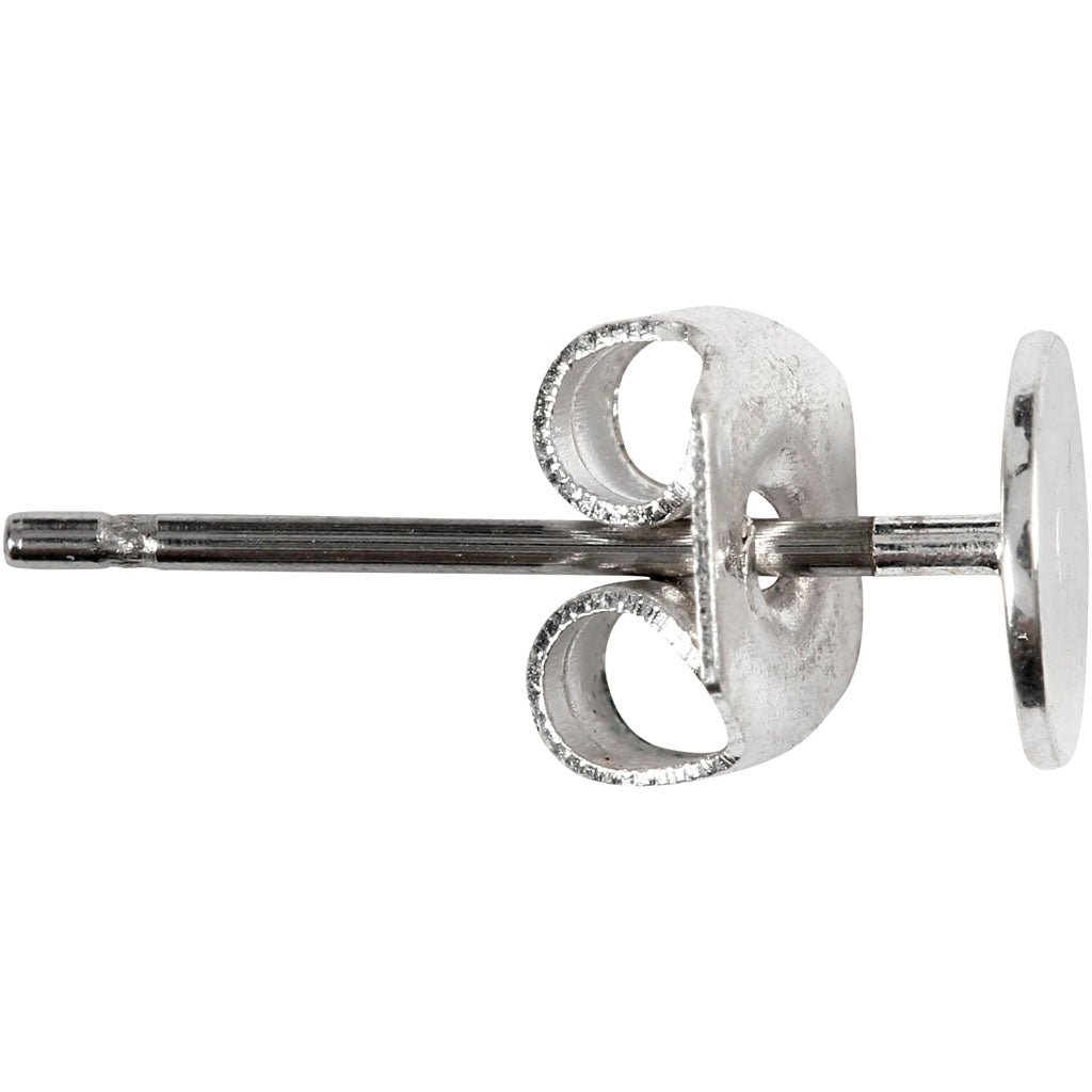 Creativ Company Silberplattierte Ohrstecker, 10 Stück.