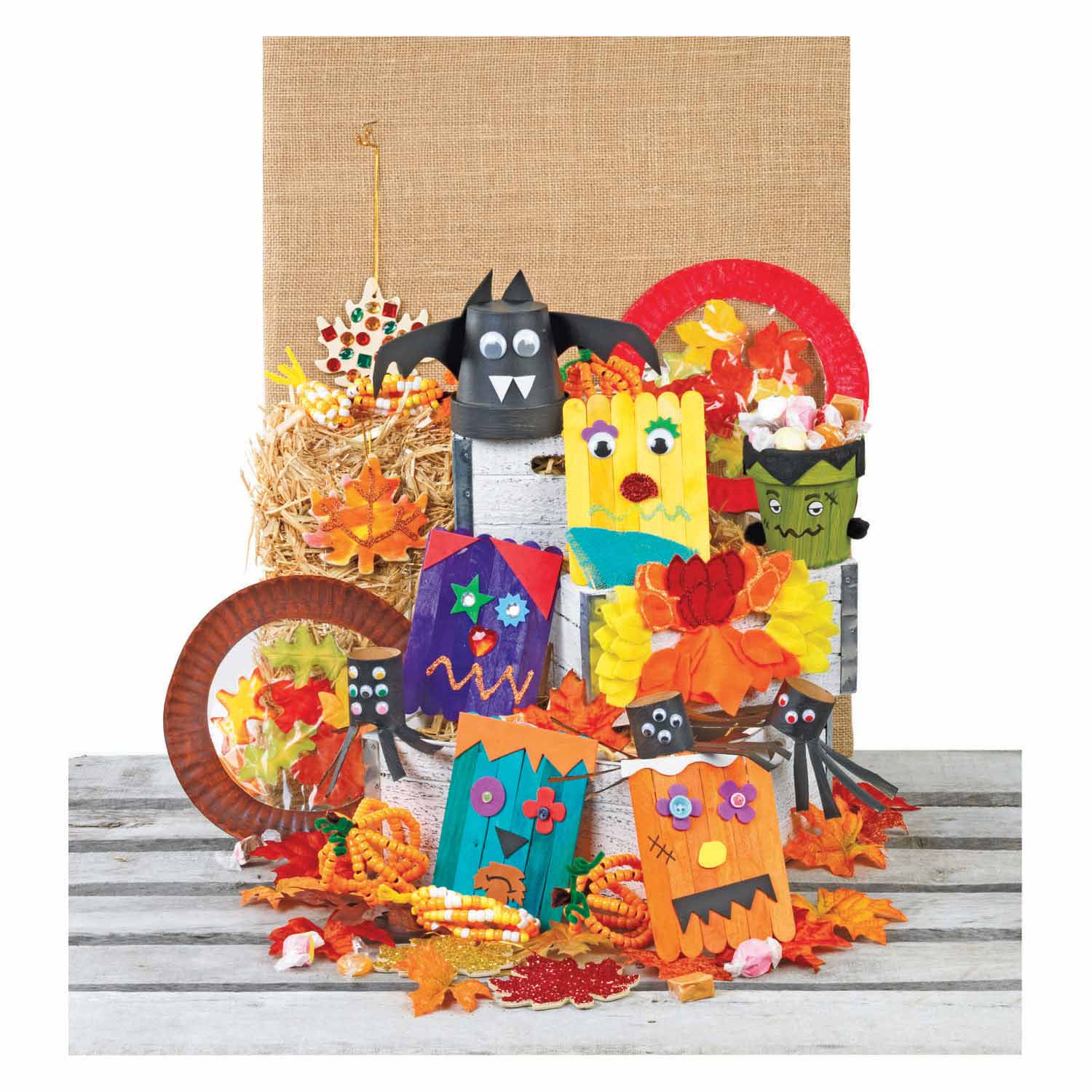 Colorations - versier je eigen bloempotje papier-mache, set van 10