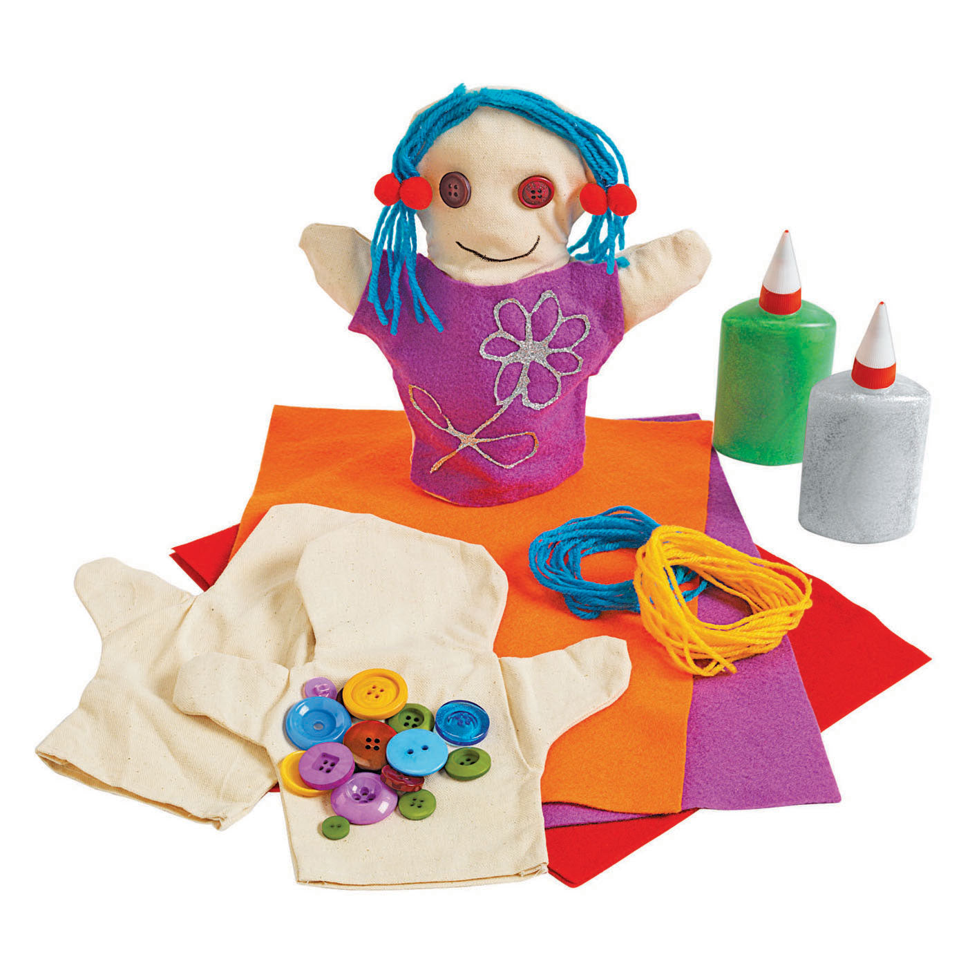 Färben - Dekorieren Sie Ihre eigenen Handpuppen, 12er-Set