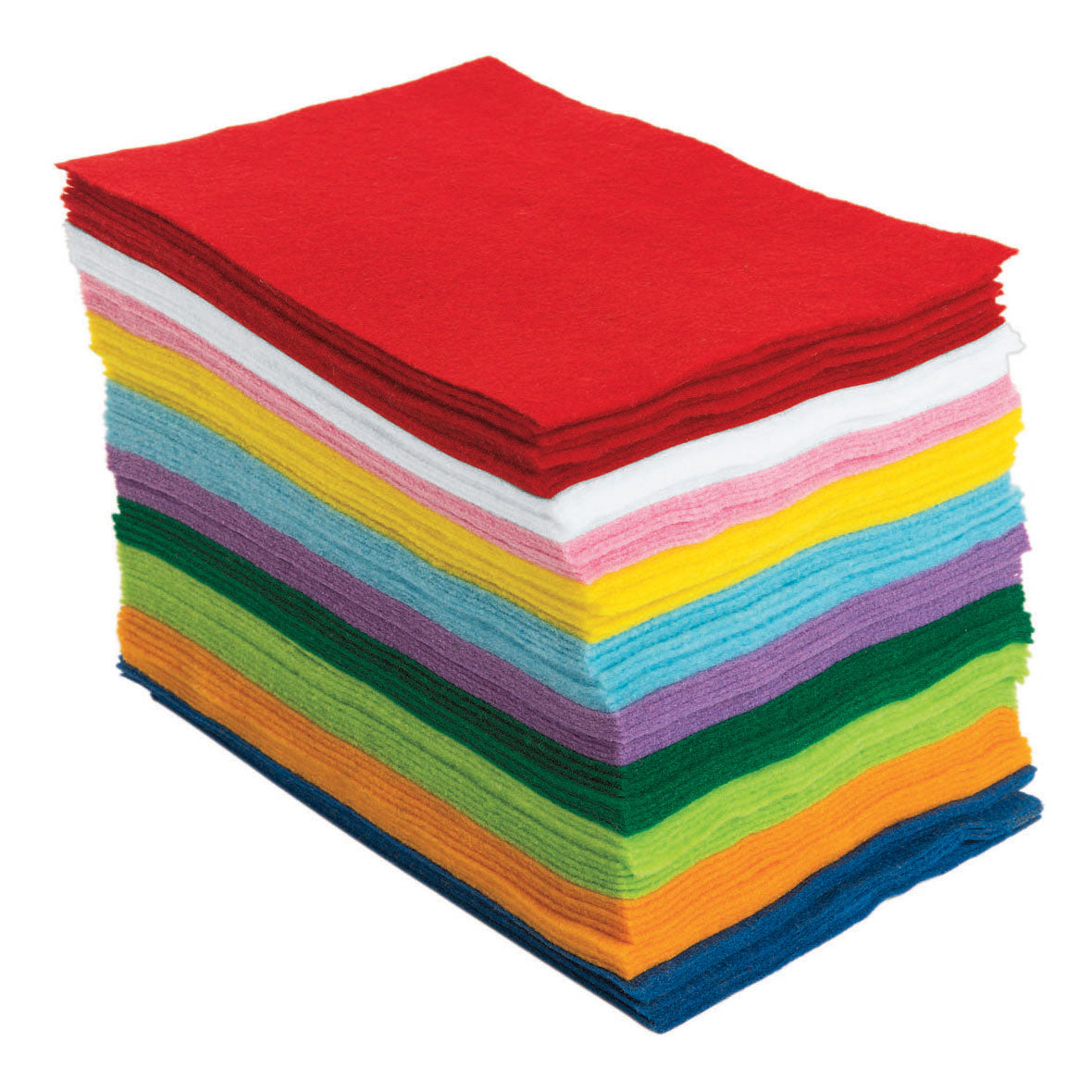 Colorations - einfache Filzplatten, Set mit 100 Stück (10 Farben)