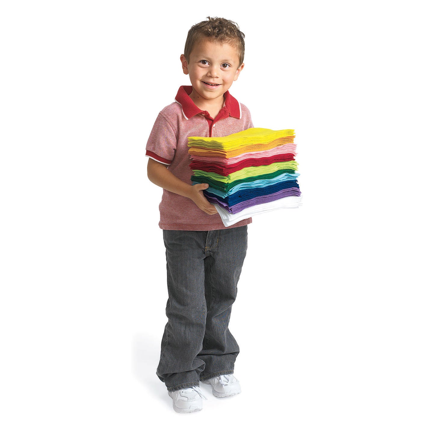 Colorations - einfache Filzplatten, Set mit 100 Stück (10 Farben)