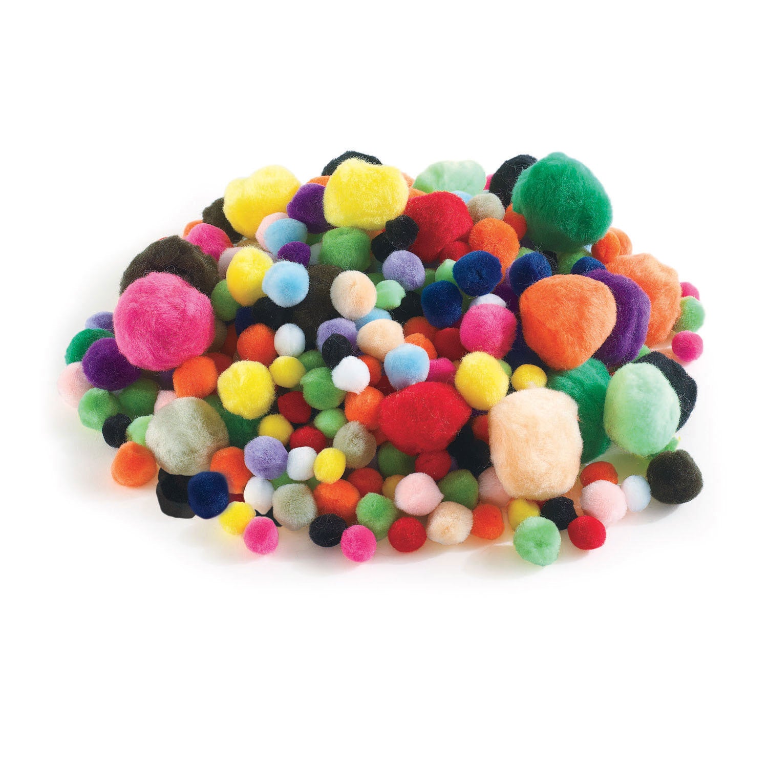 Farben - Pompons in verschiedenen Farben, 300 Stück.