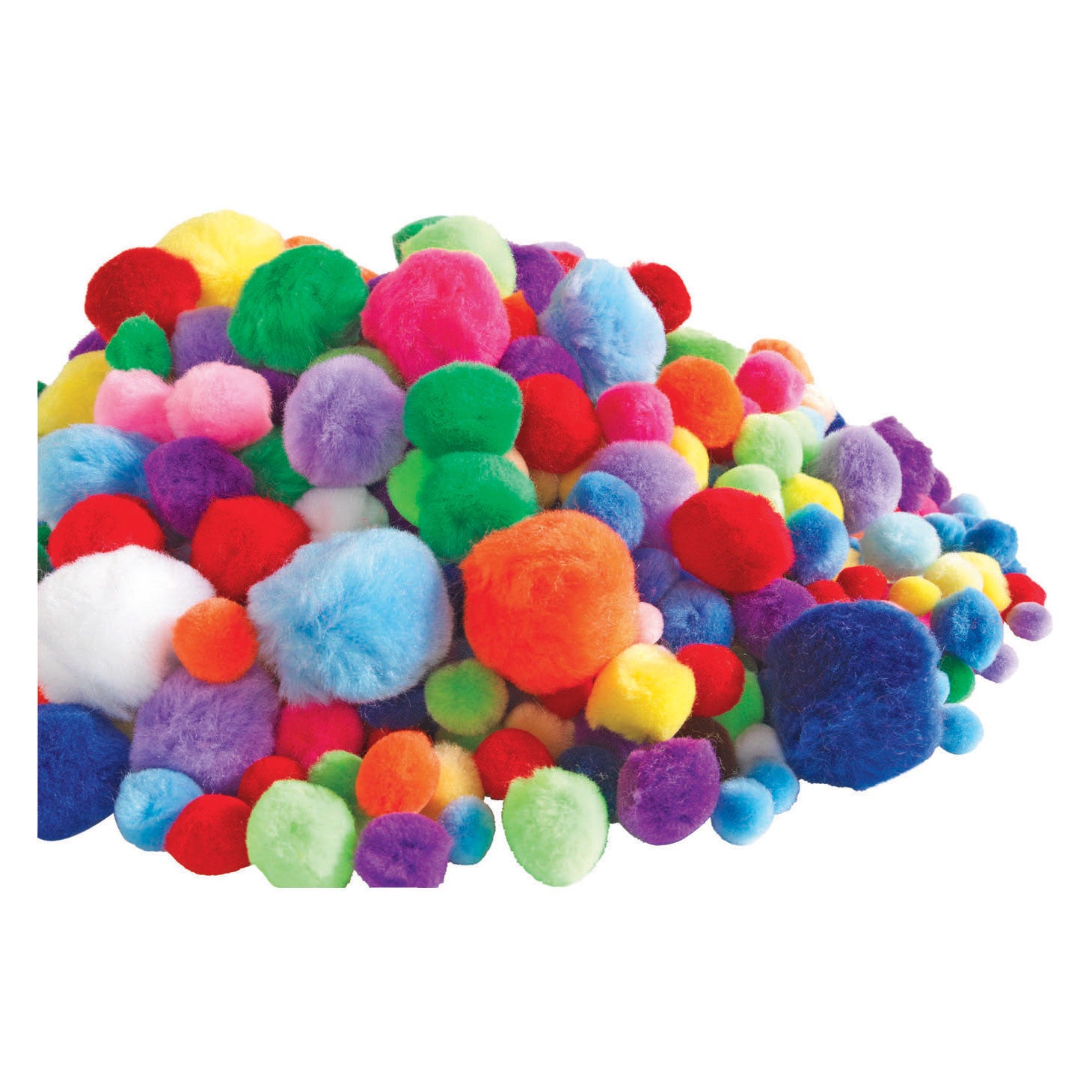 Farben - Pompons in verschiedenen Farben, 300 Stück.