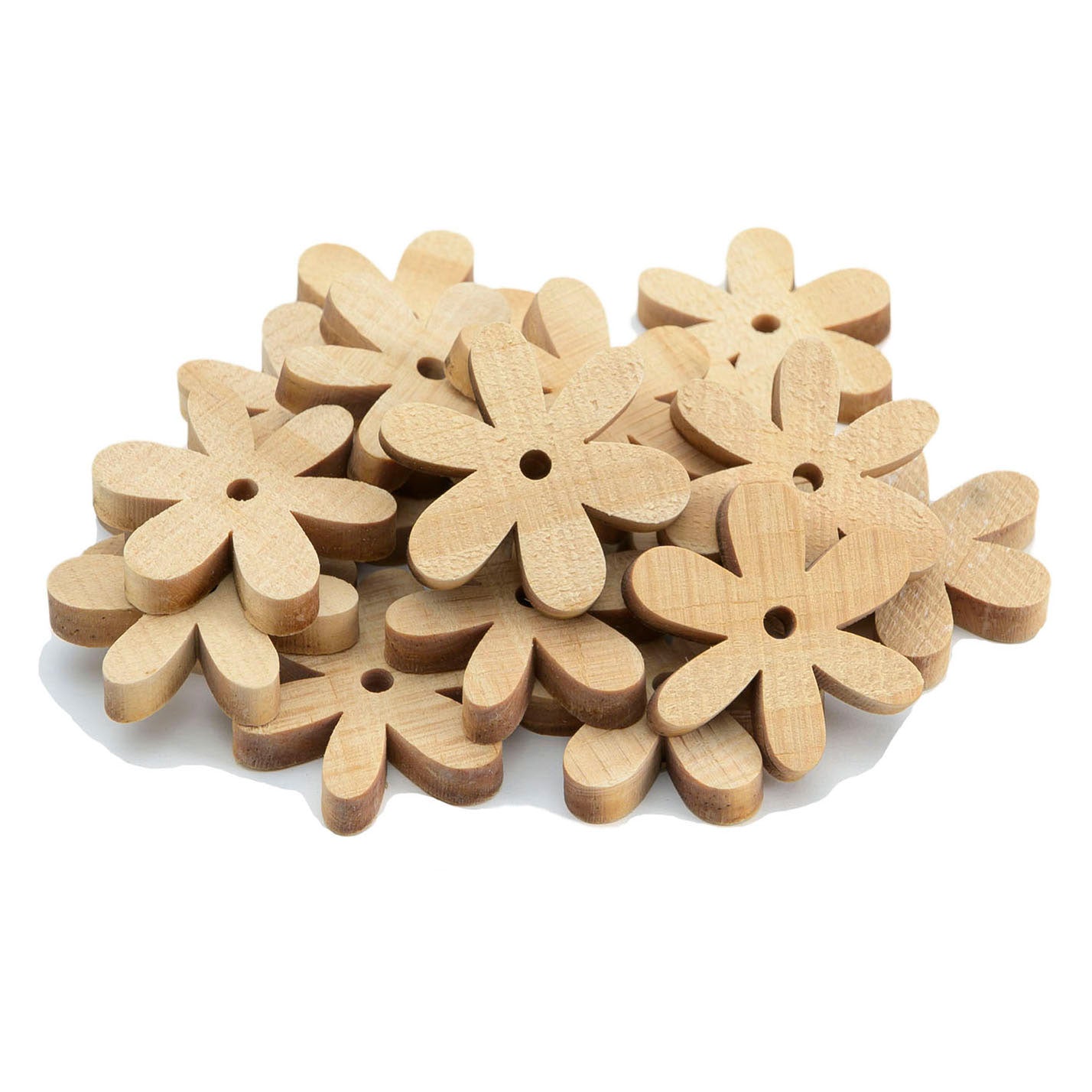 Colorations - kleine Gänseblümchen aus Holz, 20 Stück.