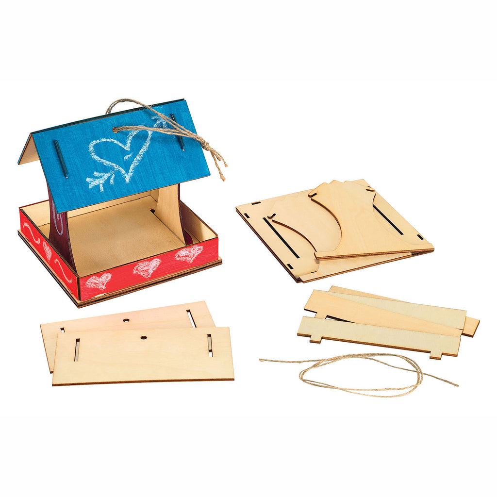 Farben - Machen Sie ein eigenes Holzvogelfutterhaus, Set von 6