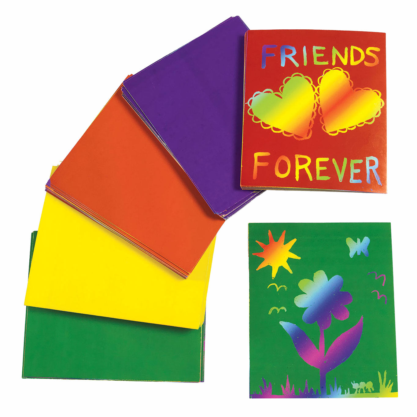 Colorations - Rubbelkarten zum Ausmalen mit Motiven, 100 Stück.