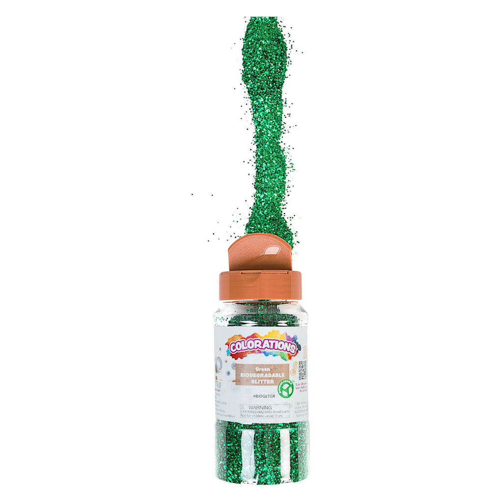 Colorations - biologische afbreekbare glitter - groen, 113 gram