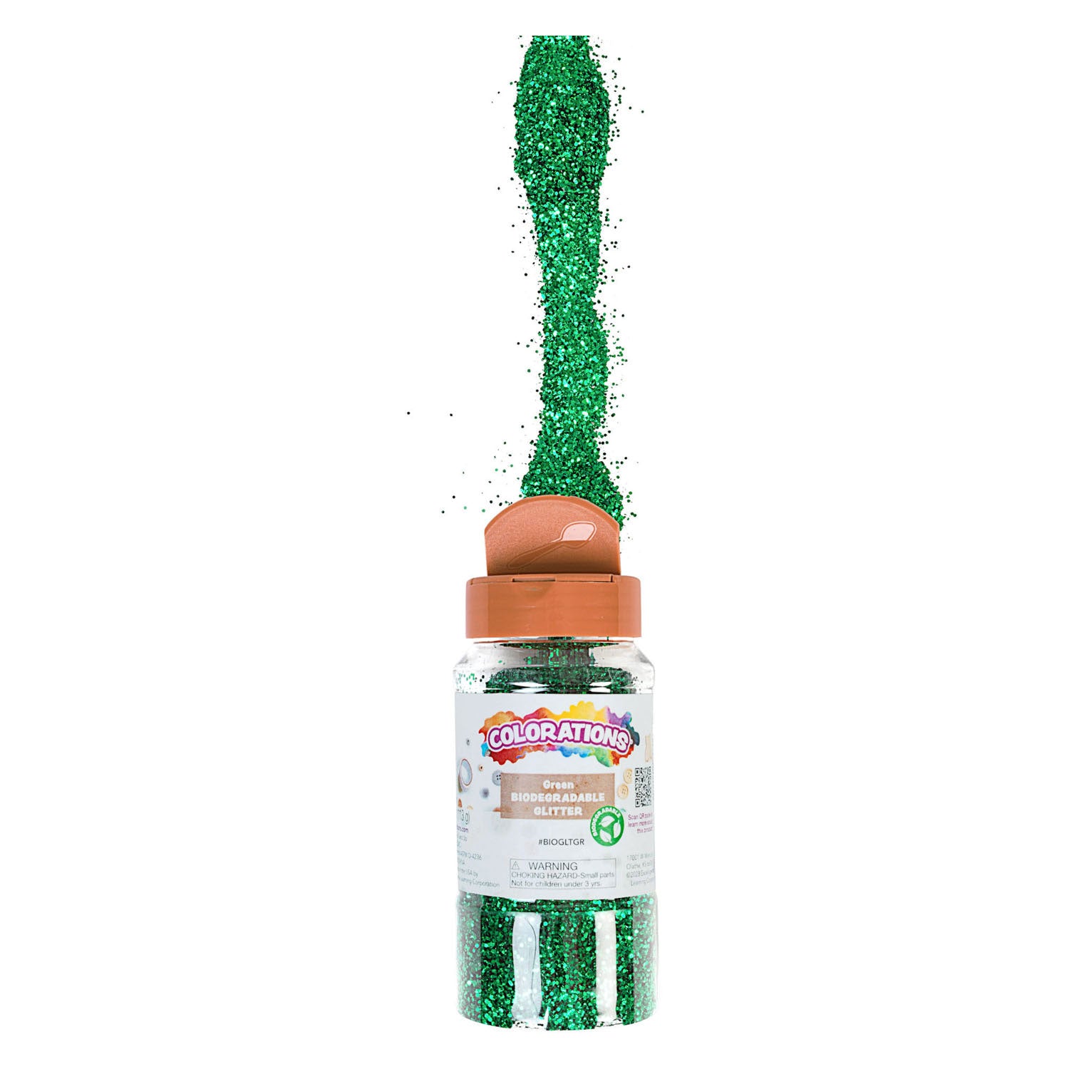 Colorations - biologische afbreekbare glitter - groen, 113 gram