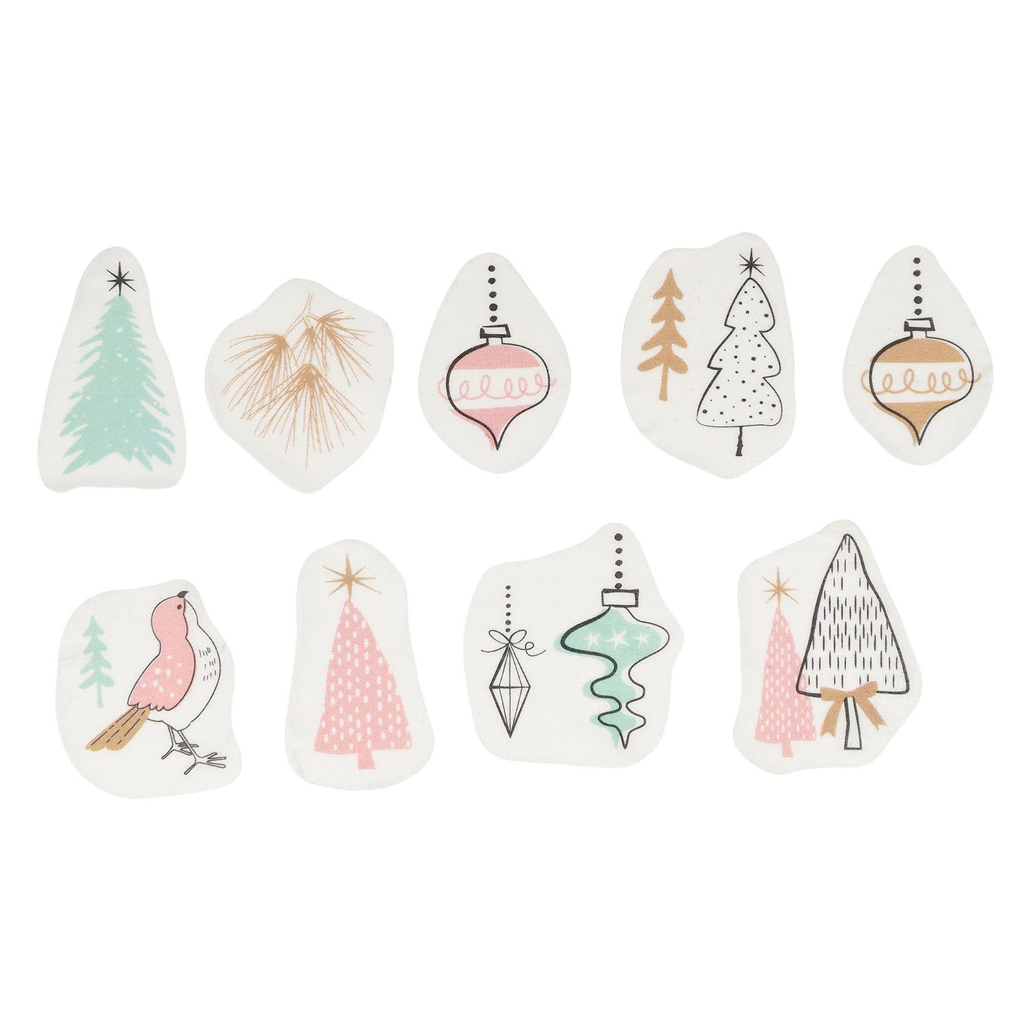 Colorations - washi stickers - kerst thema, 80st.