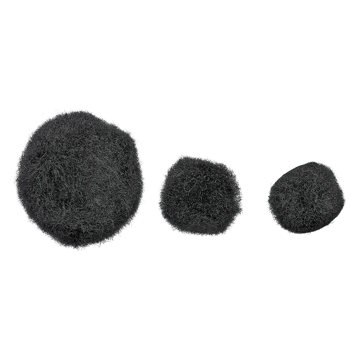 Colorations - Pompons schwarz, 100 Stück.