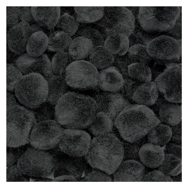 Colorations - Pompons schwarz, 100 Stück.