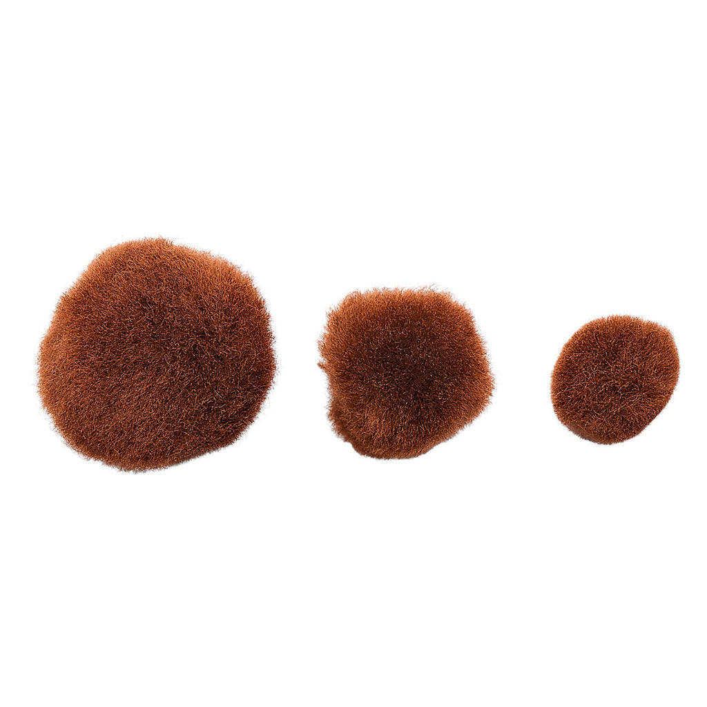 Farbgebung - Pompons braun, 100 Stück.