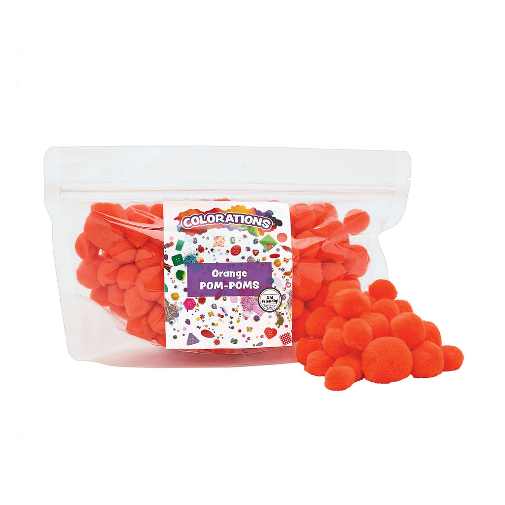 Colorations - Pompons orange, 100 Stück.