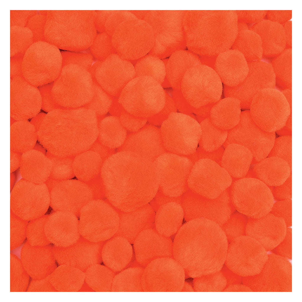 Colorations - Pompons orange, 100 Stück.