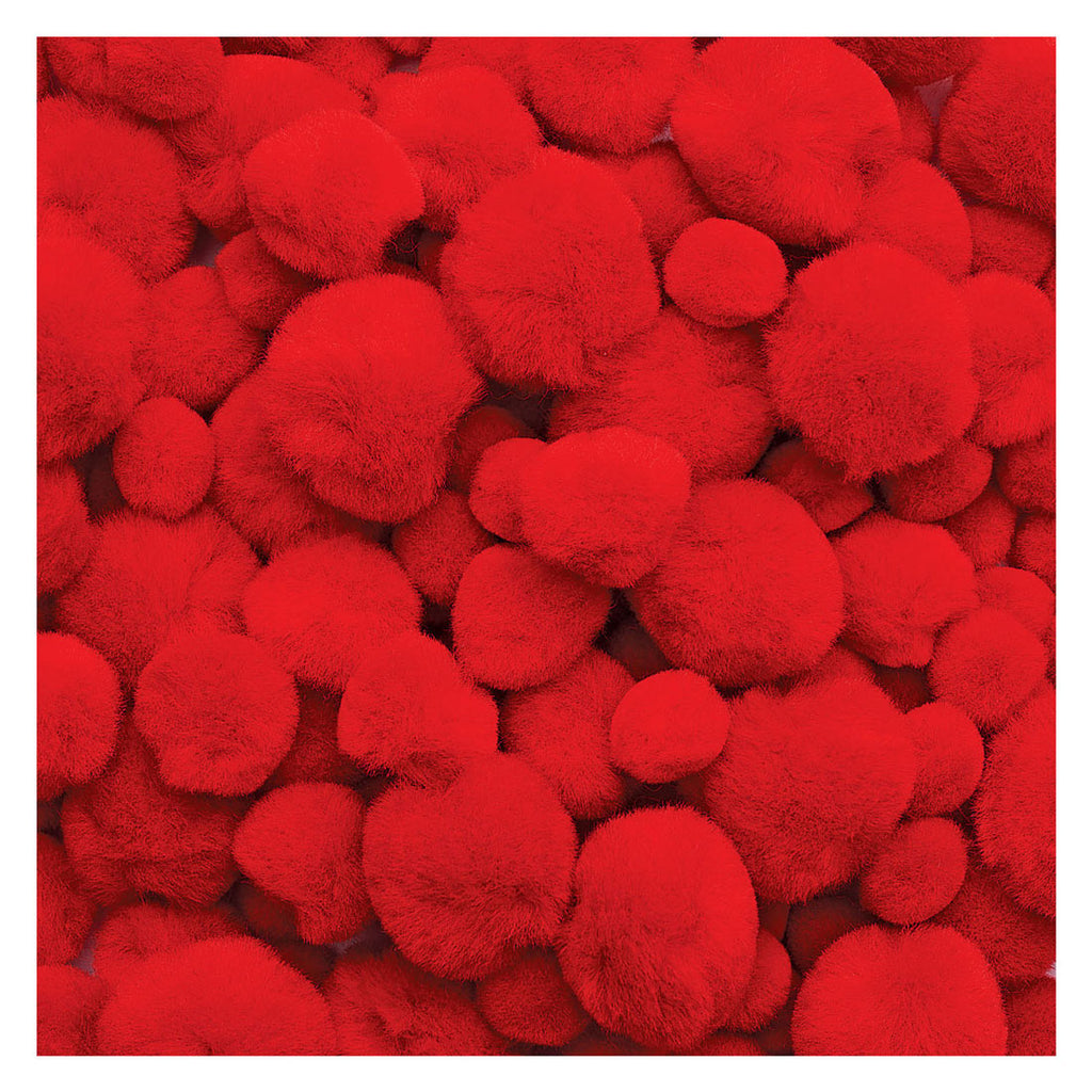 Colorations - Pompons rot, 100 Stück.