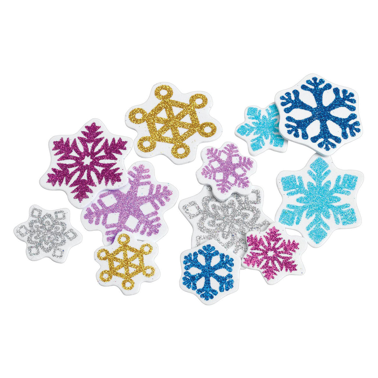 Colorations - Glitzerschaum-Schneeflocken, 300 Stück.
