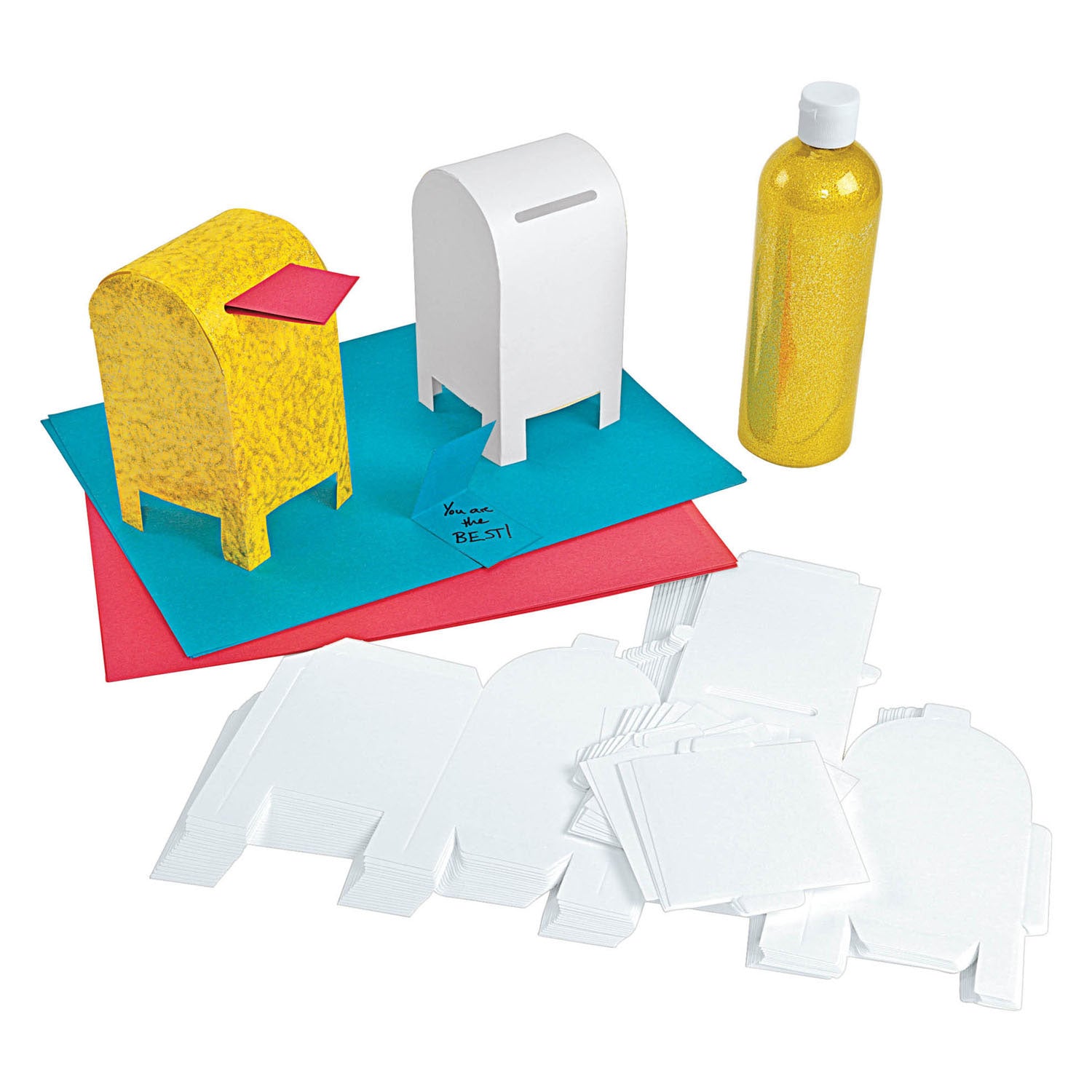Colorations – Faltbarer Papierbriefkasten, 20er-Set