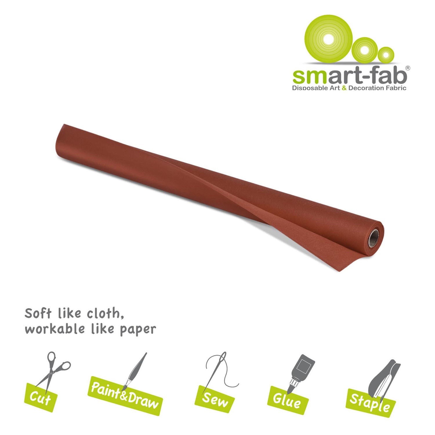 Smart fab rol 0,61 x 5,5m - bruin