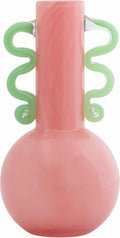 Present time vaas fiesta medium - roze - ø14cm - glas - scandinavisch - bloemenvaas - woondecoratie - decoratieve vaas voor woonkamer of slaapkamer