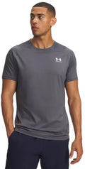 Under armour ua hg armour fitted ss-gry heren sportshirt - castlerock - wit