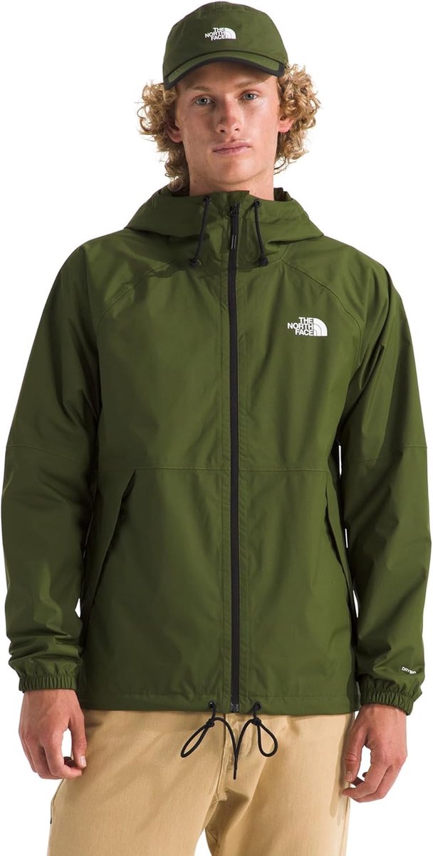 The north face m antora rain hoodie heren outdoorjas - woodland groen xl
