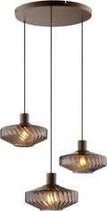 Brilliant lyn - hanglamp - 3-lichts - e27 - koffie