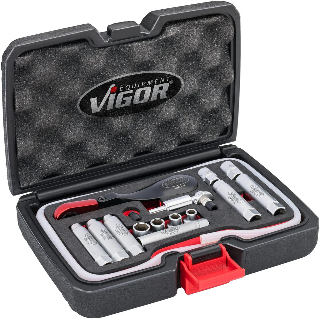 Vigor bremsenentlüftungssatz v7471 17 brake bleeding set 17-tlg.