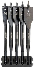 Dewalt toebehoren - 5-delige set vlakke houtboren dt70833
