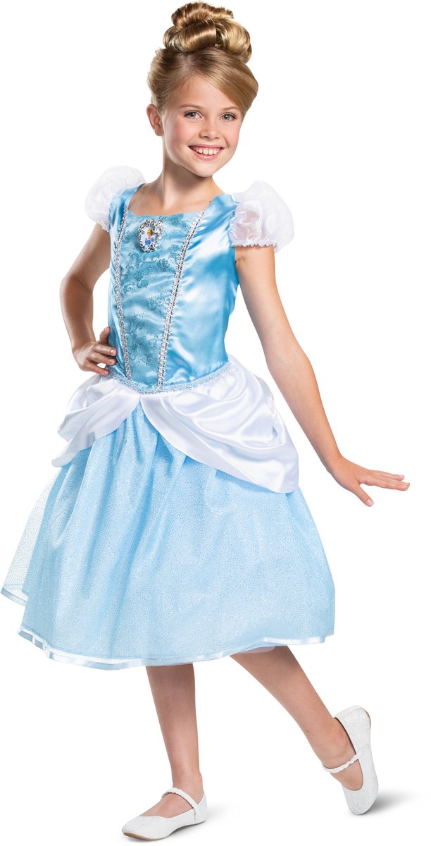Disguise disney prinses - cinderella, cinderella deluxe , maat xs (3t-4t jaar), meisjes xs