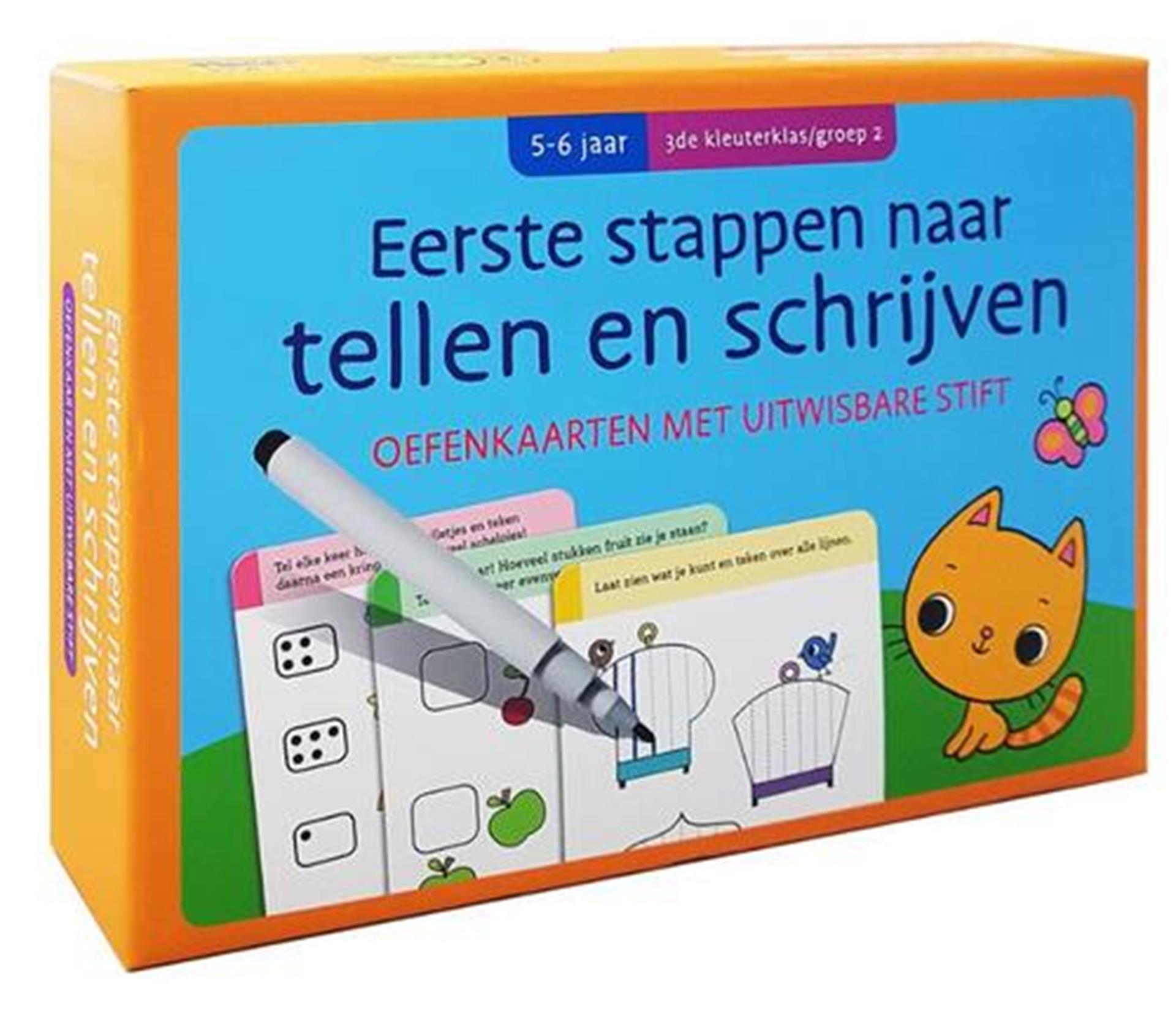 Deltas oefenkaarten tellen en schrijven