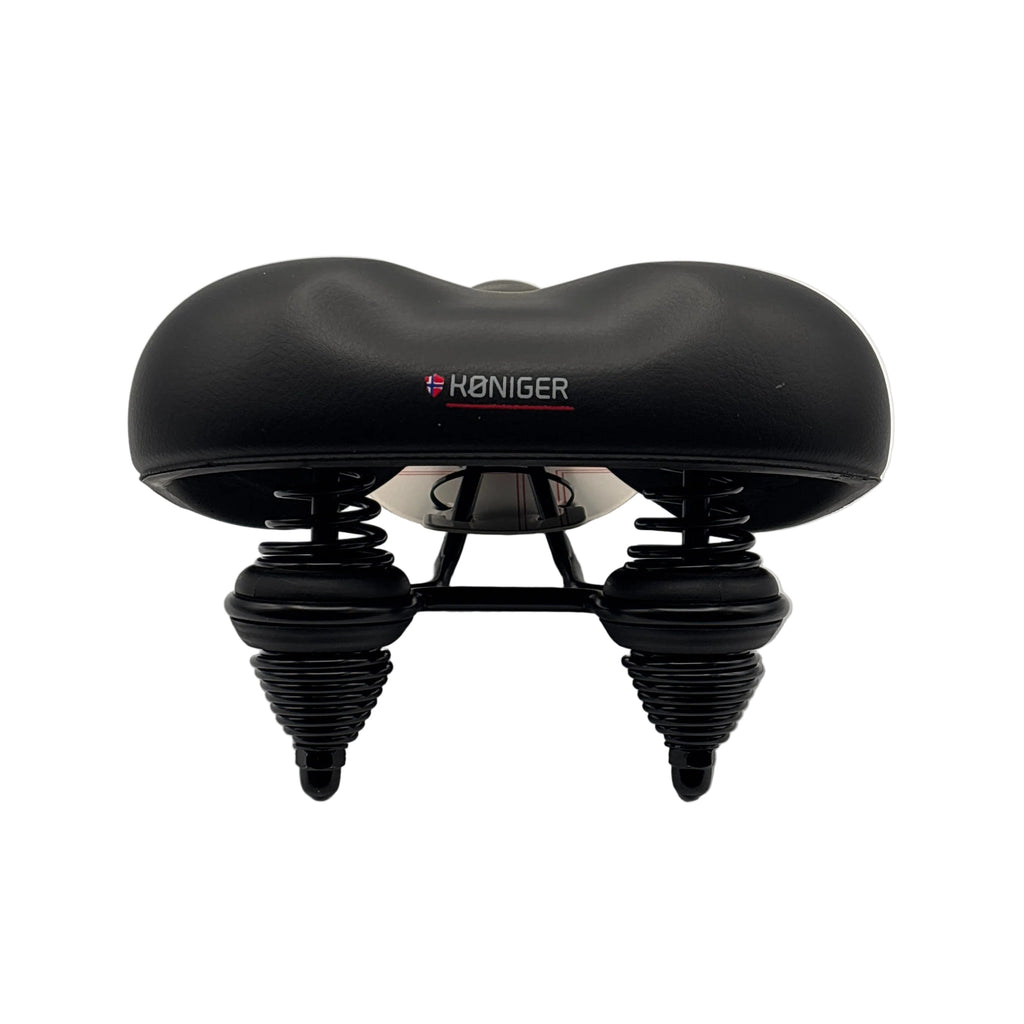 Selle Comfort Sattel Retro, mittel, schwarz. Vakuumverpackt mit Federung, ohne Riemen.