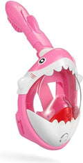 Atlantis shark snorkelmasker - snorkel - duikbril - snorkelset - full face masker - kinderen - roze xs