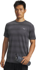 Under armour ua velociti ss-gry heren sportshirt - castlerock - reflecterend s